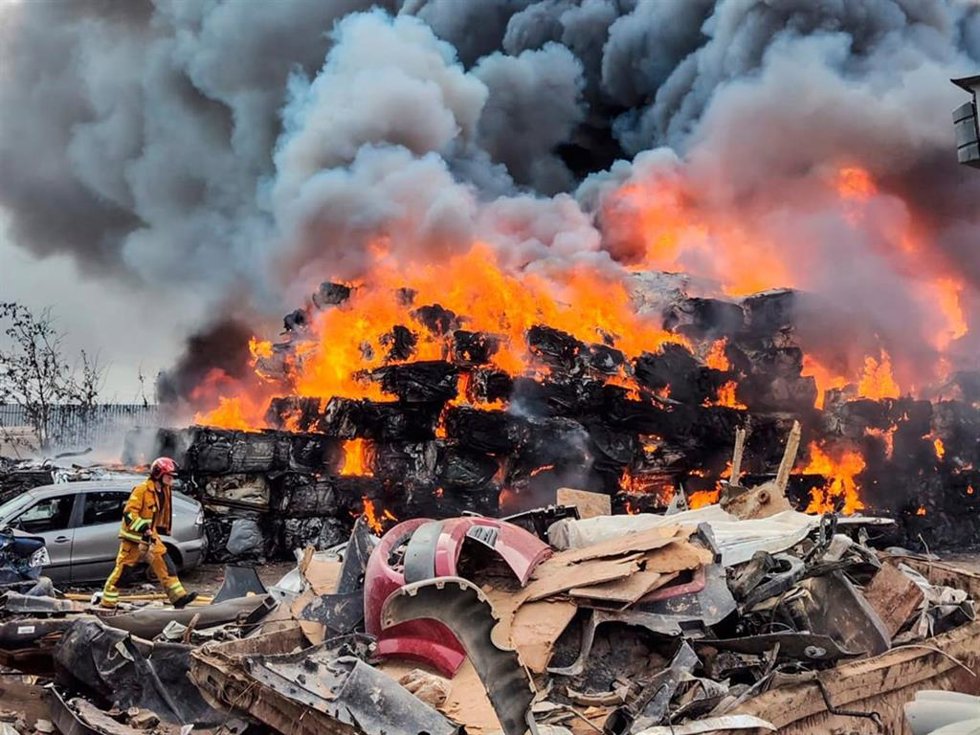 Incendio del desguace de Orihuela