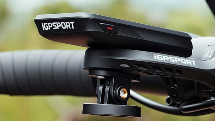 Imagen de equipamiento de 'iGPSPORT' en una bicicleta