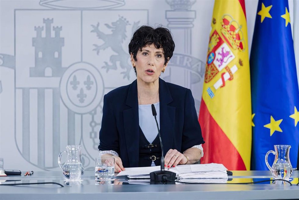 La ministra de Inlcusión, Seguridad Social y Migraciones y portavoz del Gobierno, Elma Saiz, en una imagen de archivo