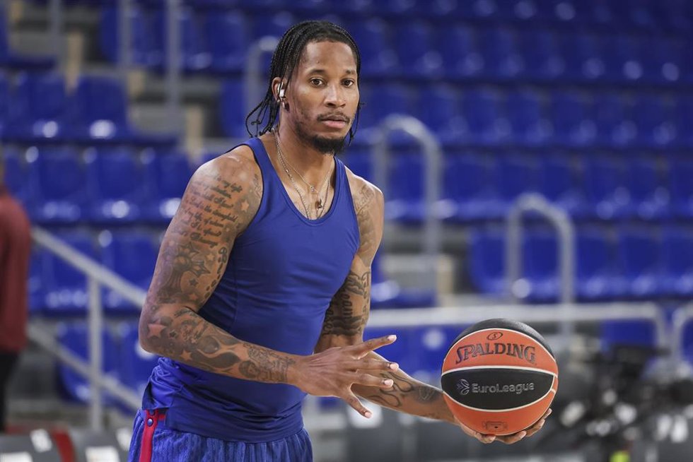 Archivo - Will Clyburn en un entrenamiento con el Barça