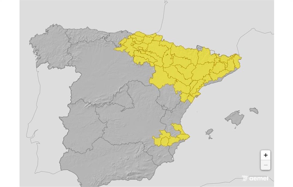La CHE alerta alerta de crecidas súbitas en cauces menores y barrancos en buena parte de la Cuenca del Ebro