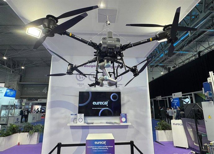 Un dron que Eurecat exhibe en Advance Factories
