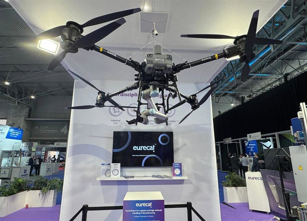 Un dron que Eurecat exhibe en Advance Factories