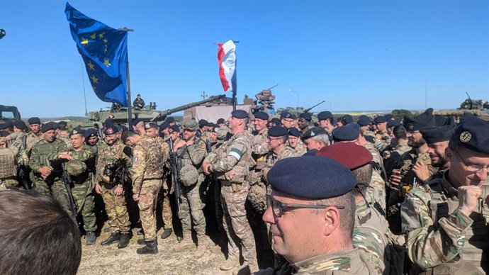 Ceremonia final del ejercicio Orión 26, en el que ha participado la Brigada 'Aragón I'.
