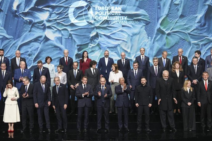 Foto de familia durante la cumbre de la Comunidad Política Europea que se celebra este lunes en Armenia