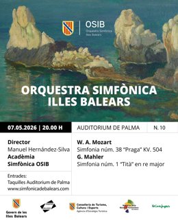 Cartel del concierto de final de temporada de la Orquesta Sinfónica de Baleares