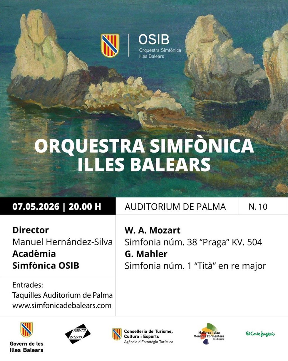 Cartel del concierto de final de temporada de la Orquesta Sinfónica de Baleares