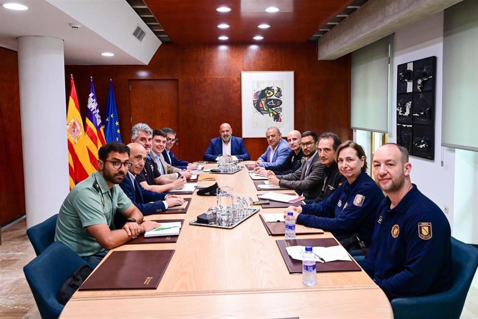 Reunión de la Junta de Seguridad del Ayuntamiento de Palma.