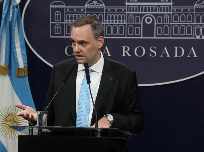 Archivo - Manuel Adorni, jefe de gabinete argentino