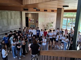Estudiantes en la sede de la Subdelegación del Gobierno en una edición anteior de la Semana de la Administración Abierta.