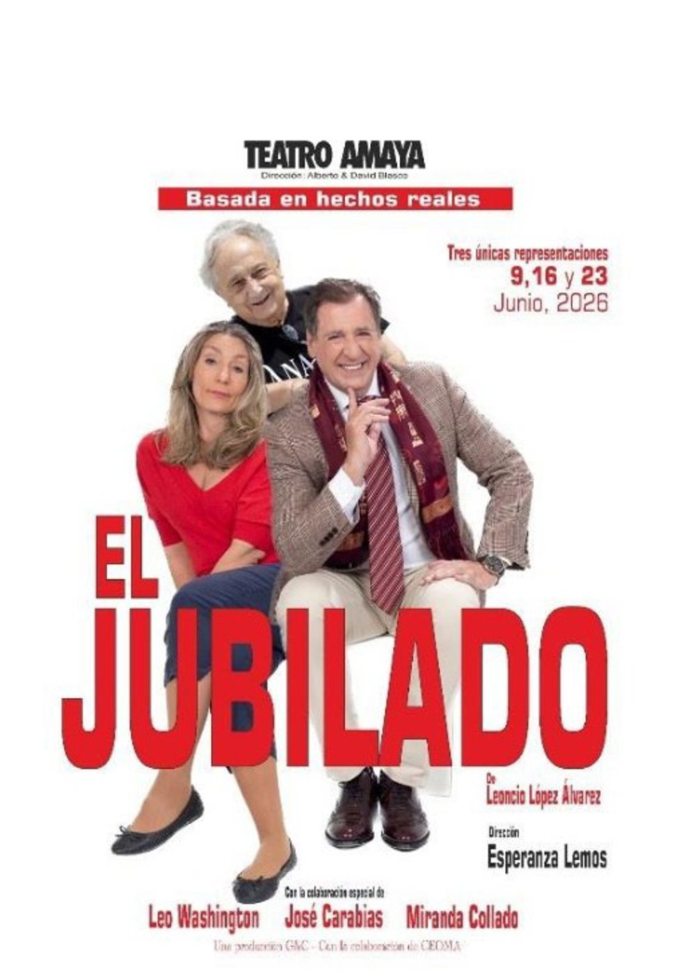 Foto de cartel de la obra 'El Jubilado', una producción de CVA