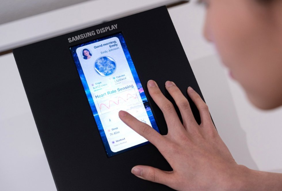 Pantalla con sensor biométrico