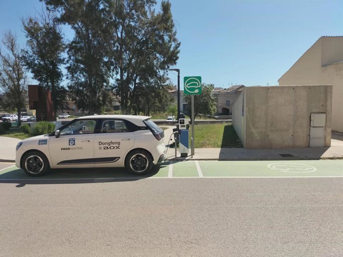 Estación de carga de coche eléctrico de la red MELIB.