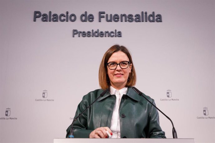 Archivo - La portavoz del Gobierno de Castilla-La Mancha, Esther Padilla