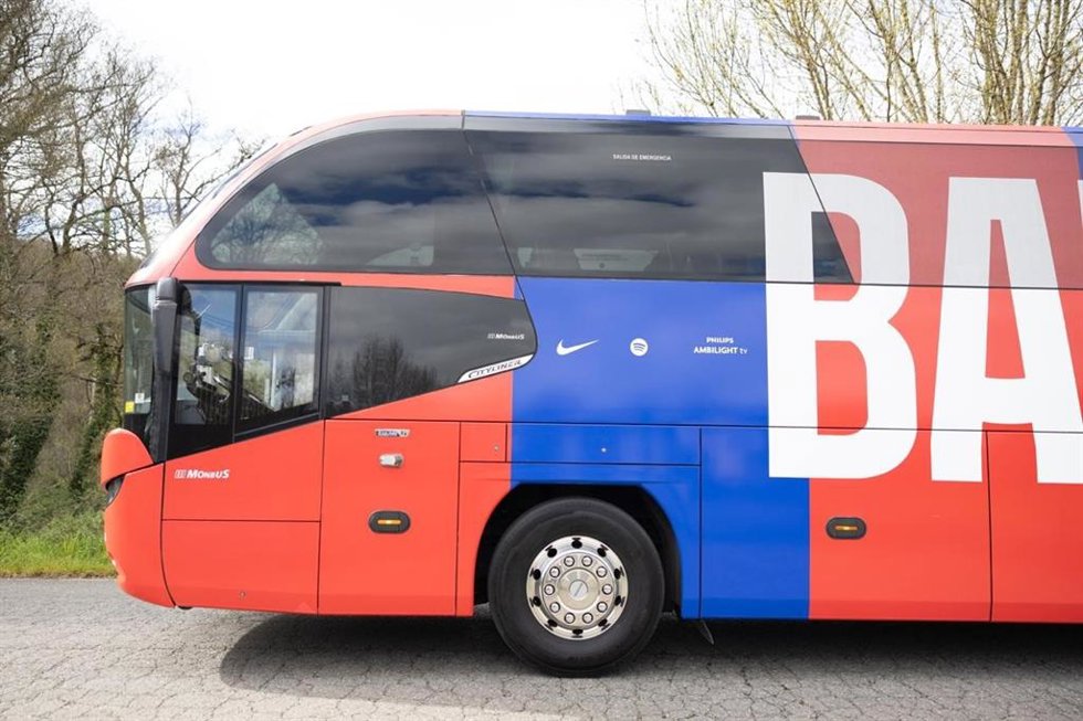 Imagen del autobús para el FC Barcelona