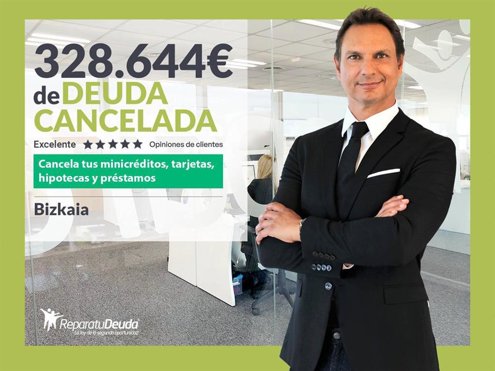Repara tu Deuda Abogados cancela 328.644 € en Bizkaia (País Vasco) con la Ley de Segunda Oportunidad