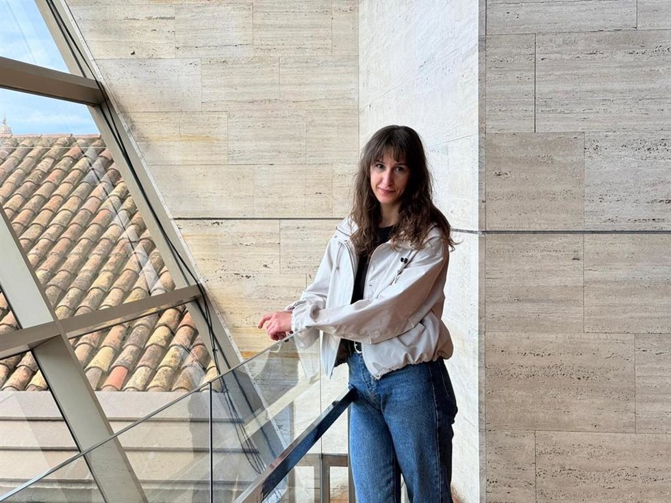 La periodista palestina Mariam Barghouti en el CCCB este martes, en Barcelona
