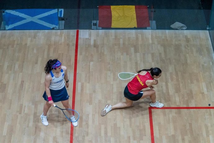 Marta Domínguez, campeona de España y número 56 del mundo, representando a España en el Europeo de squash de Ámsterdam 2026