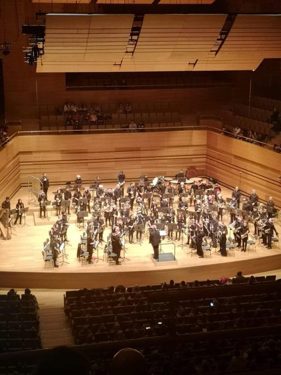 Archivo - Las bandas del Conservatorio Profesional de Música de Valladolid durante un concierto en la Sala Sinfónica del Centro Cultural Miguel Delibes.