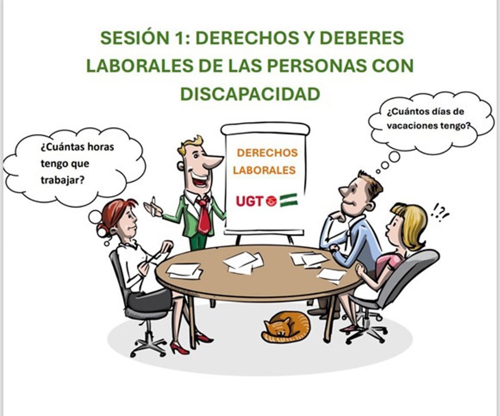 UGT y Plena Inclusión Andalucía impulsan sesiones formativas sobre derechos laborales a personas con discapacidad intelectual y del desarrollo.