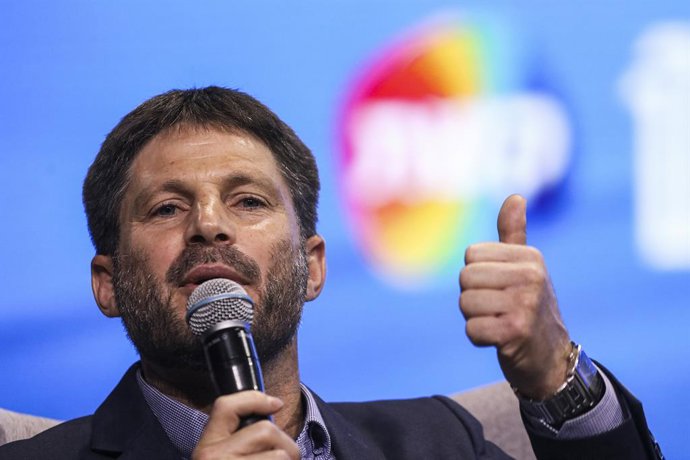 Archivo - Arquivo - O ministro das Finanças de Israel, Bezalel Smotrich (arquivo)