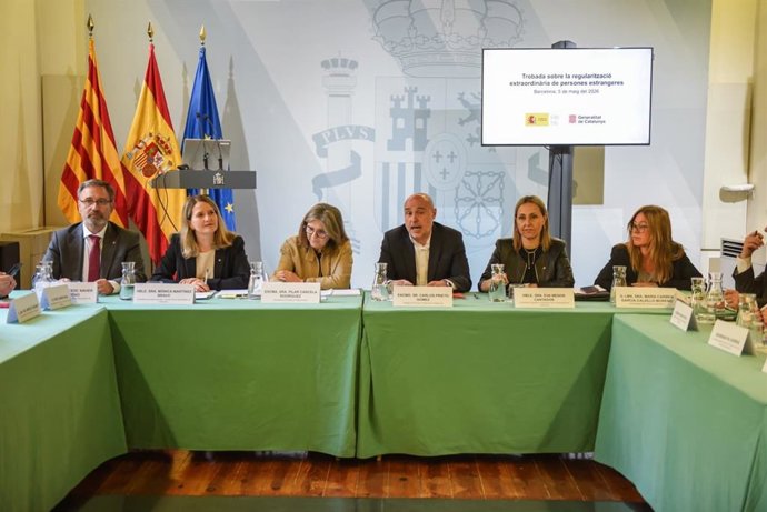 Cancela y Prieto junto a Vila, Martínez Bravo y Menor durante la reunión.