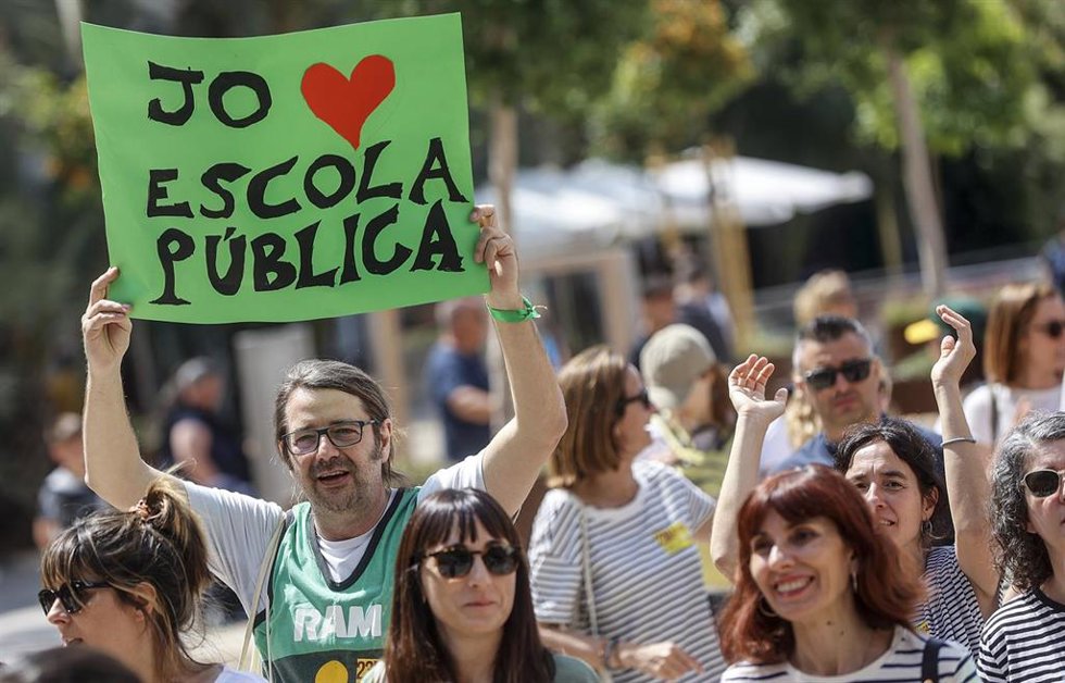 Archivo - Imagen de recursdo de una protesta educativa. 