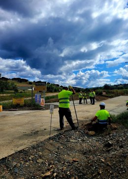 Visita a las obras en el camino rural de Aldeaquemada.