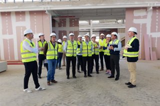 Visita a las obras de pabellones en El Ejido (Almería).