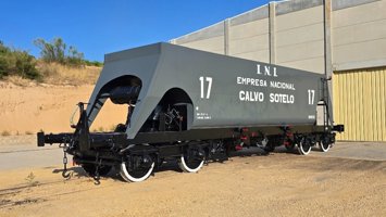 El Museu del Ferrocarril de Móra la Nova (Tarragona) exhibe el vagón tolva cedido por Endesa