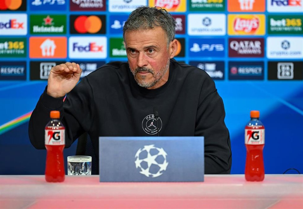 El entrenador del Paris Saint-Germain, Luis Enrique Martínez.