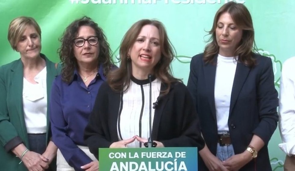 La presidenta del PP de Málaga, Patricia Navarro, en un acto de campaña en Ronda.