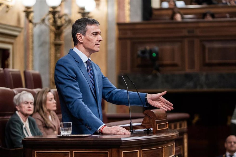 Archivo - El presidente del Gobierno, Pedro Sánchez, en el Congreso.