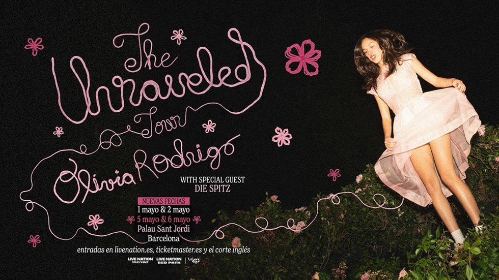 Cartel de los conciertos de Olivia Rodrigo en Barcelona