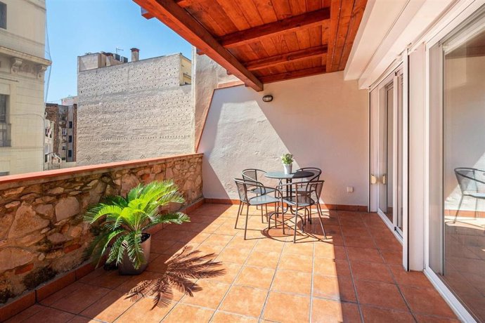 Terraza en un piso.