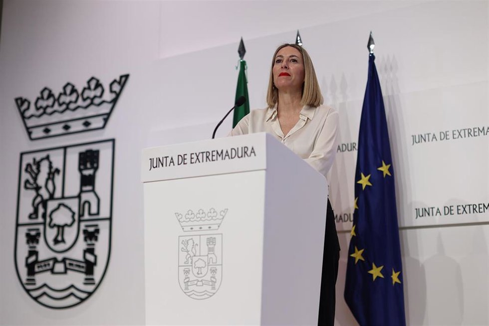 La presidenta de la Junta de Extremadura, María Guardiola, en una foto de archivo