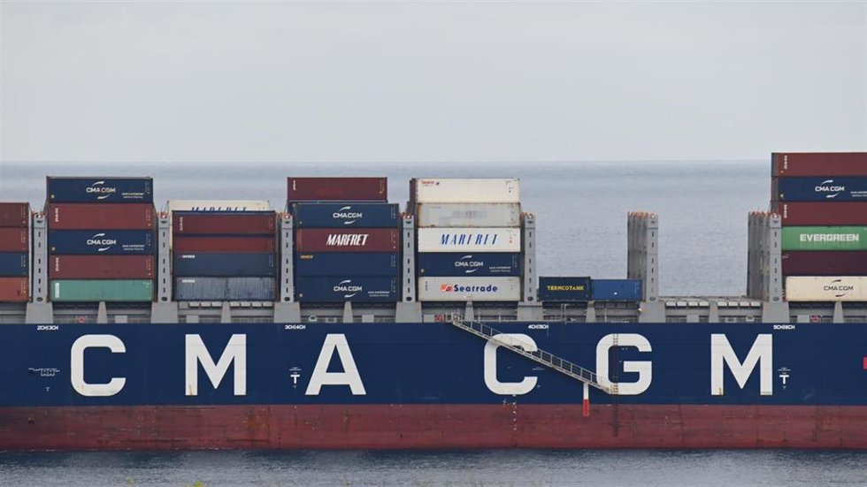 Archivo - El portacontenedores 'Better Ways', de la compañía francesa CMA CGM llega al puerto de Marsella, en Francia, en abril de 2025 (archivo) 