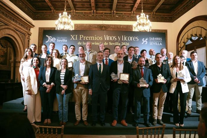 Acto de celebración de la entrega de la undécima edición del Premio Vinos  y Licores de la Provincia de Sevilla en el Hotel Alfonso XIII.