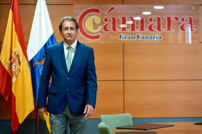 Archivo - El presidente de la Cámara de Gran Canaria, Luis Padrón