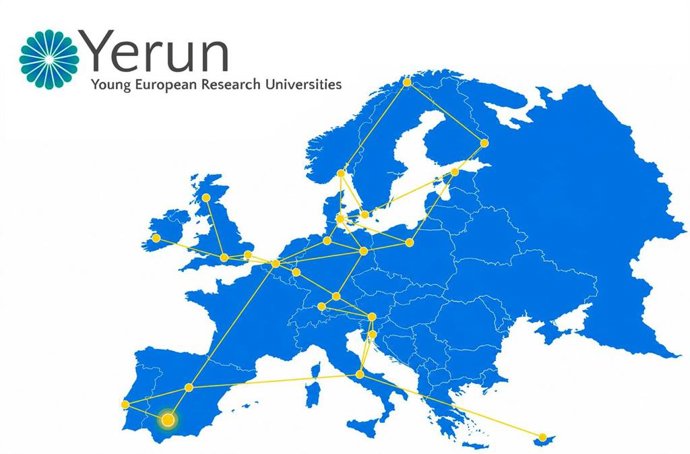 El mapa de las universidades asociadas a Yerun.