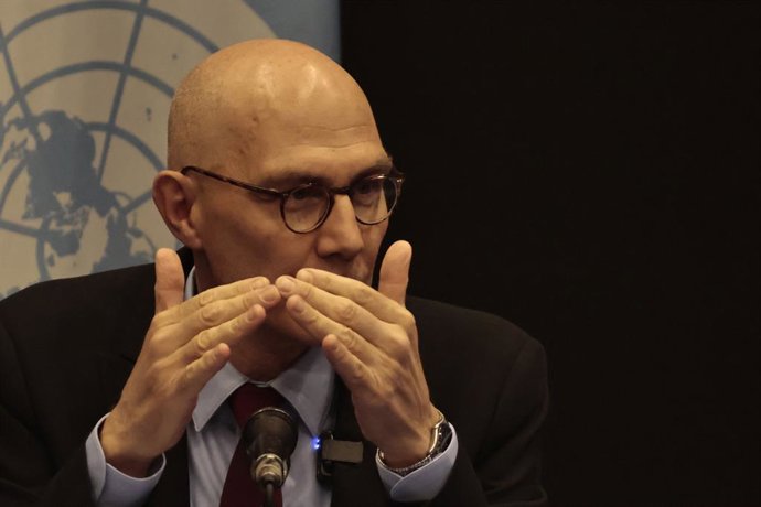 April 22, 2026, Mexico City, Cdmx, Mexico: The United Nations High Commissioner for Human Rights, Volker Türk, held a press conference to discuss his visit to Mexico regarding the country's crisis of disappearances. He mentioned that the government of Cla