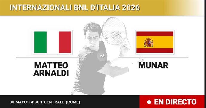 Matteo Arnaldi - Jaume Munar: resumen y estadísticas del partido de Sesentaicuatroavos de final de Internazionali BNL d'Italia