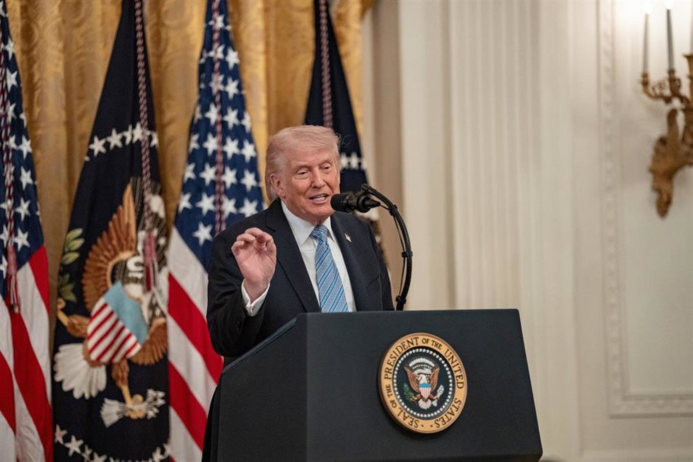 El presidente de Estados Unidos, Donald Trump, durante un acto en la Casa Blanca (archivo)