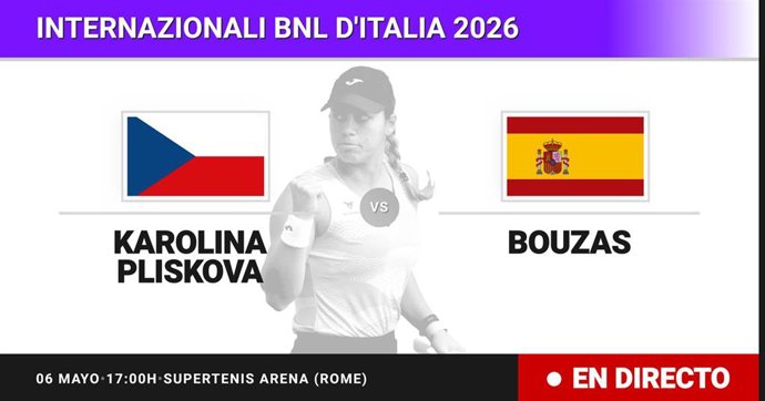 Karolina Pliskova - Jessica Bouzas Maneiro: resumen y estadísticas del partido de Sesentaicuatroavos de final de Internazionali BNL d'Italia