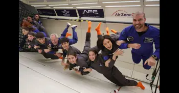Treinta estudiantes experimentan la microgravedad en San Javier junto a la ministra Diana Morant y astronautas de la ESA