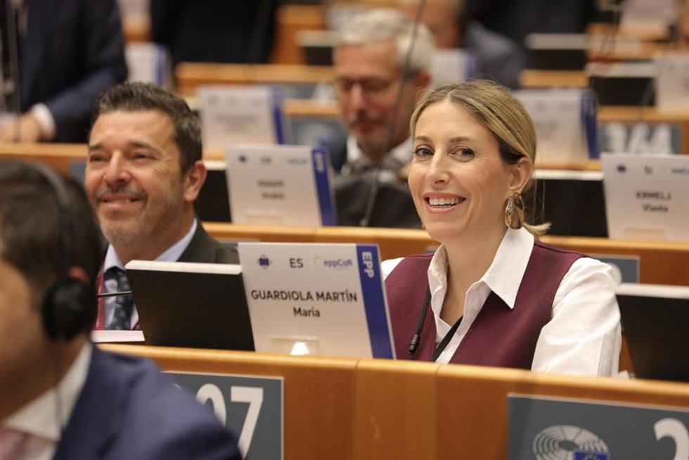 La presidenta de la Junta de Extremadura, María Guardiola