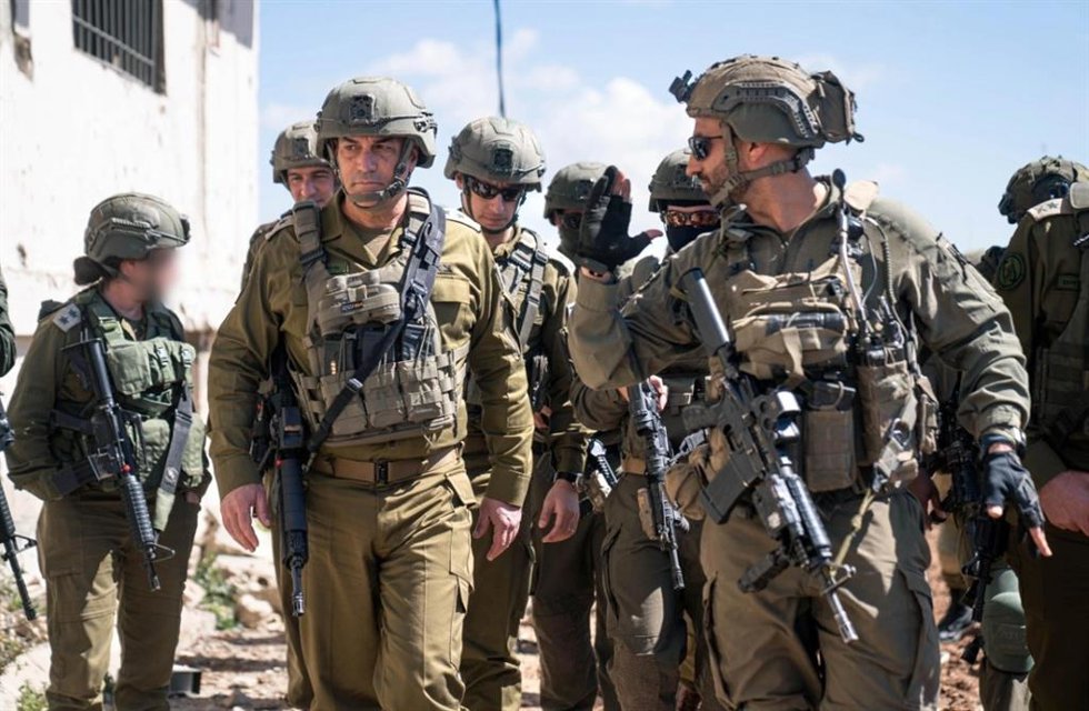 El jefe del Estado Mayor del Ejército israelí, Eyal Zamir, en Líbano
