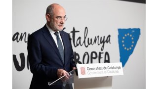 El conseller de Unión Europea y Acción Exterior de la Generalitat, Jaume Duch, en un acto por el Día de Europa en Bruselas