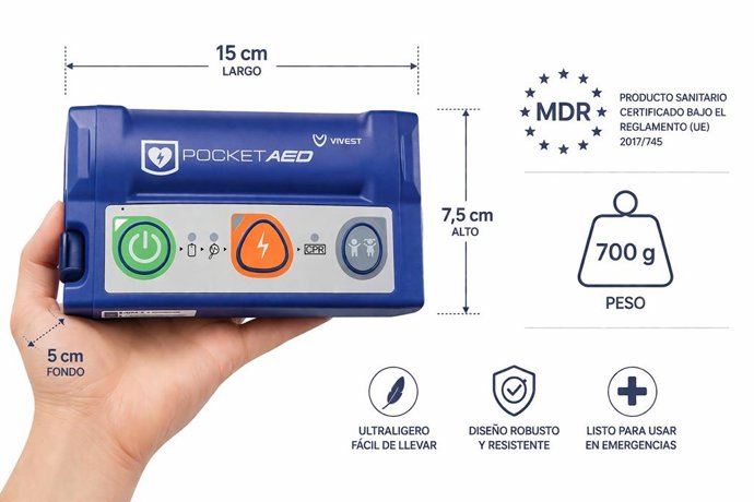 El primer desfibrilador personal, Vivest Pocket, una nueva categoría de desfibriladores
