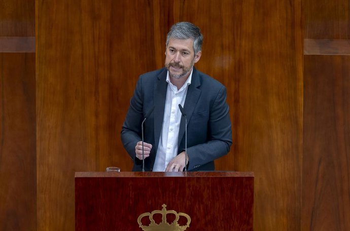 El consejero de Presidencia, Justicia y Administración Local, y portavoz del Gobierno autonómico, Miguel Ángel García Martín, durante el Pleno de la Asamblea de Madrid, a 9 de abril de 2026, en Madrid (España). La Asamblea de Madrid aprueba hoy con la may